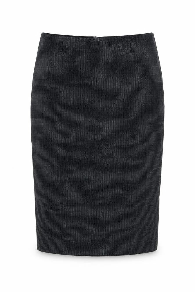 Marks & Spencer Womens Black Geometric Polyester Straight & Pencil Skirt Size 10 Zip