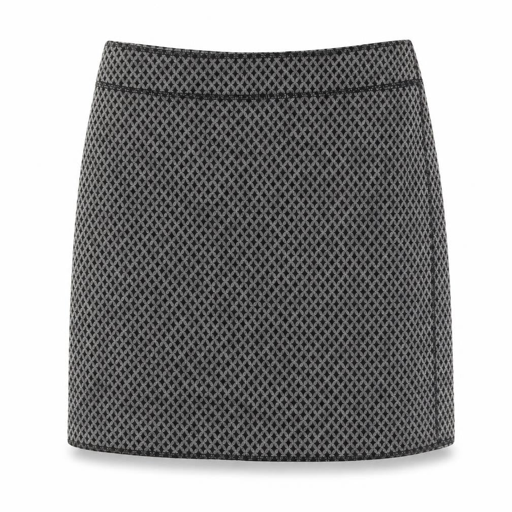 Bae Woman Womens Grey Geometric Polyester Mini Skirt Size 12 Zip