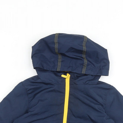 Close-up detail of Mo Kids Baby Blue Jacket, size 18-24, Months Zip