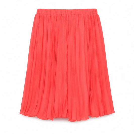 Créaline Womens Red Polyester Pleated Skirt Size 16