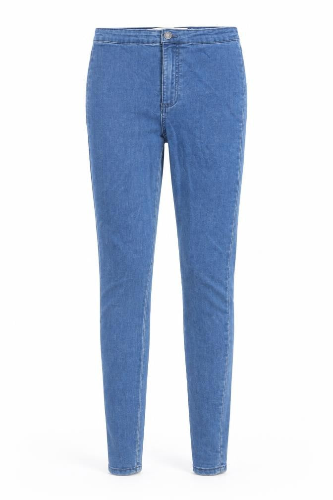 Denim & Co. Womens Blue Cotton Skinny Jeans Size 10 L30 in Regular Button