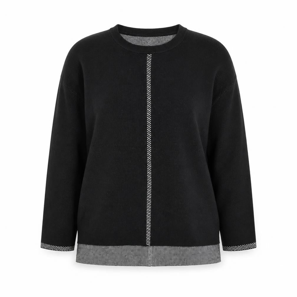 Sunday Womens Black Round Neck Polyamide Pullover Jumper Size M