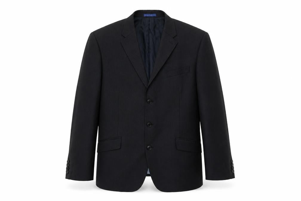 NEXT Mens Black Striped Wool Jacket Suit Jacket Size 44 Regular