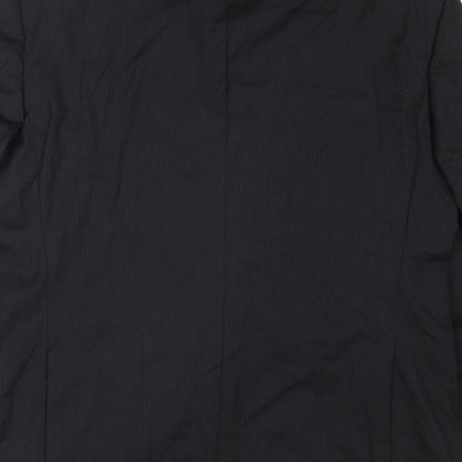 Next Mens Black Striped Wool Jacket Suit Jacket Size 44 Regular