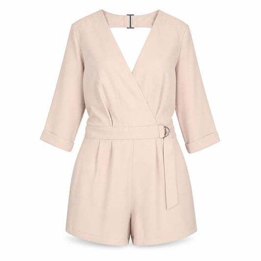 Topshop Womens Pink Polyester Playsuit One-Piece Size 6 Hook & Eye