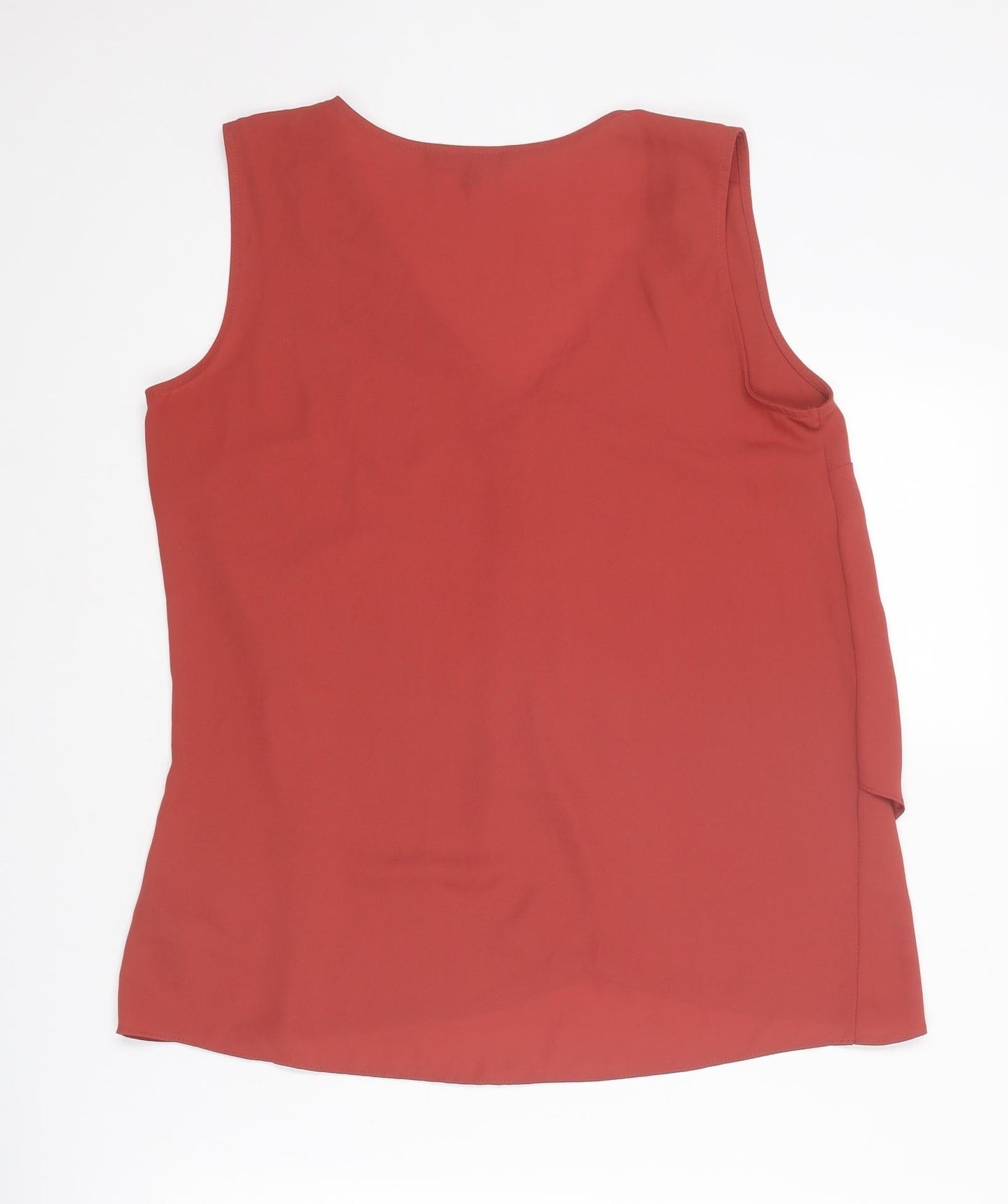 NEXT Womens Red Polyester Basic Tank Size 12 V-Neck