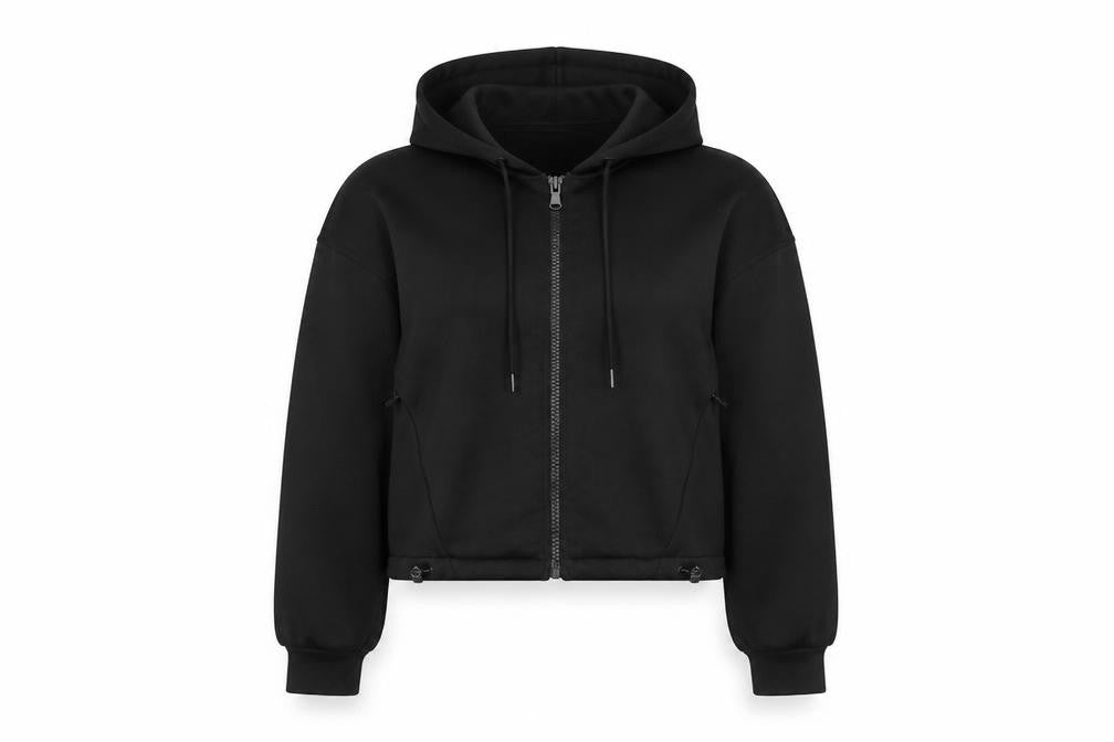 Zara Womens Black Polyester Full Zip Hoodie Size XS Zip