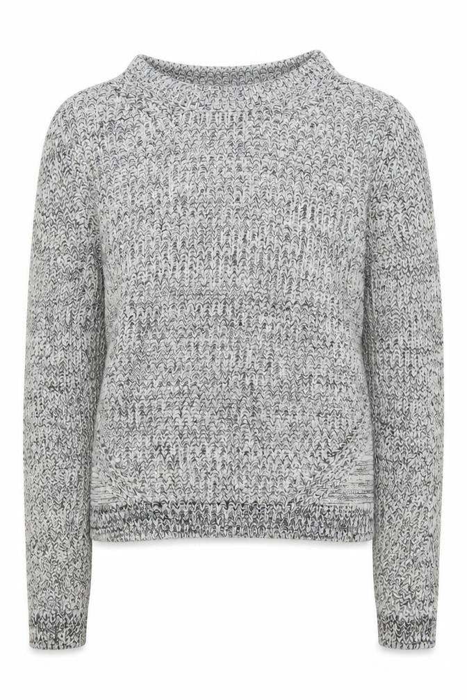 H&M Womens Grey Round Neck Acrylic Pullover Jumper Size S