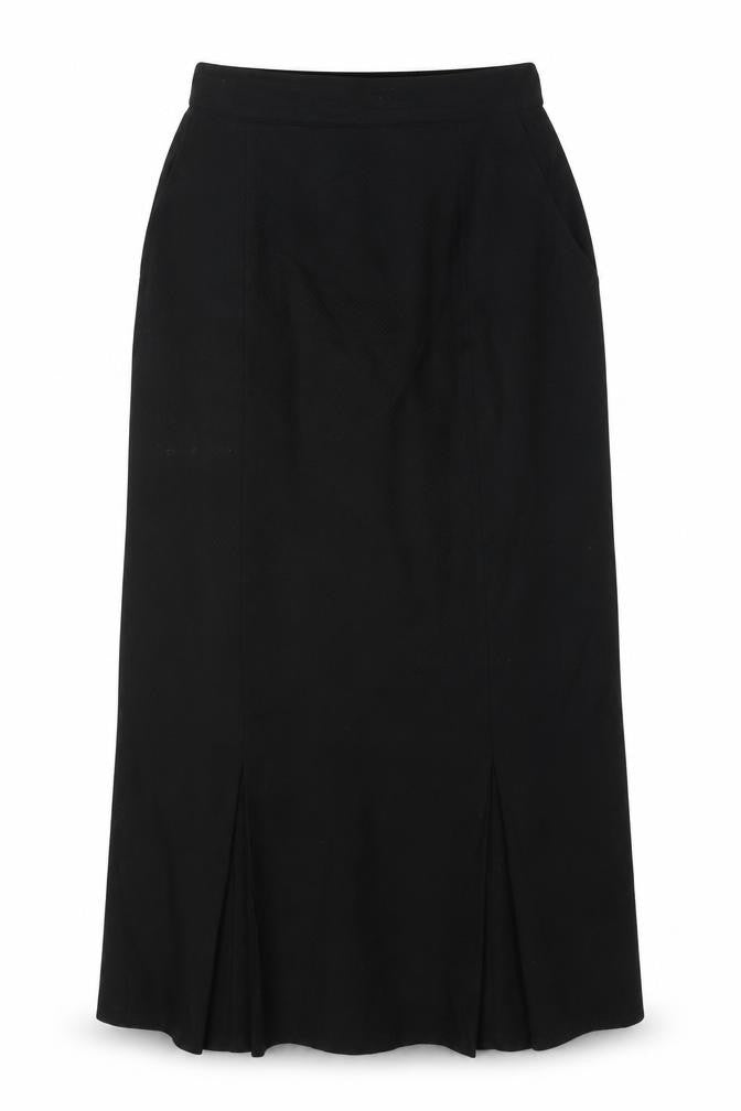 Jerrand Womens Black Polyester Maxi Skirt Size S Zip