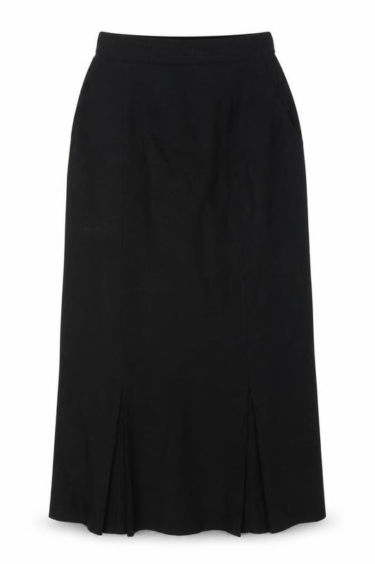 Jerrand Womens Black Polyester Maxi Skirt Size S Zip