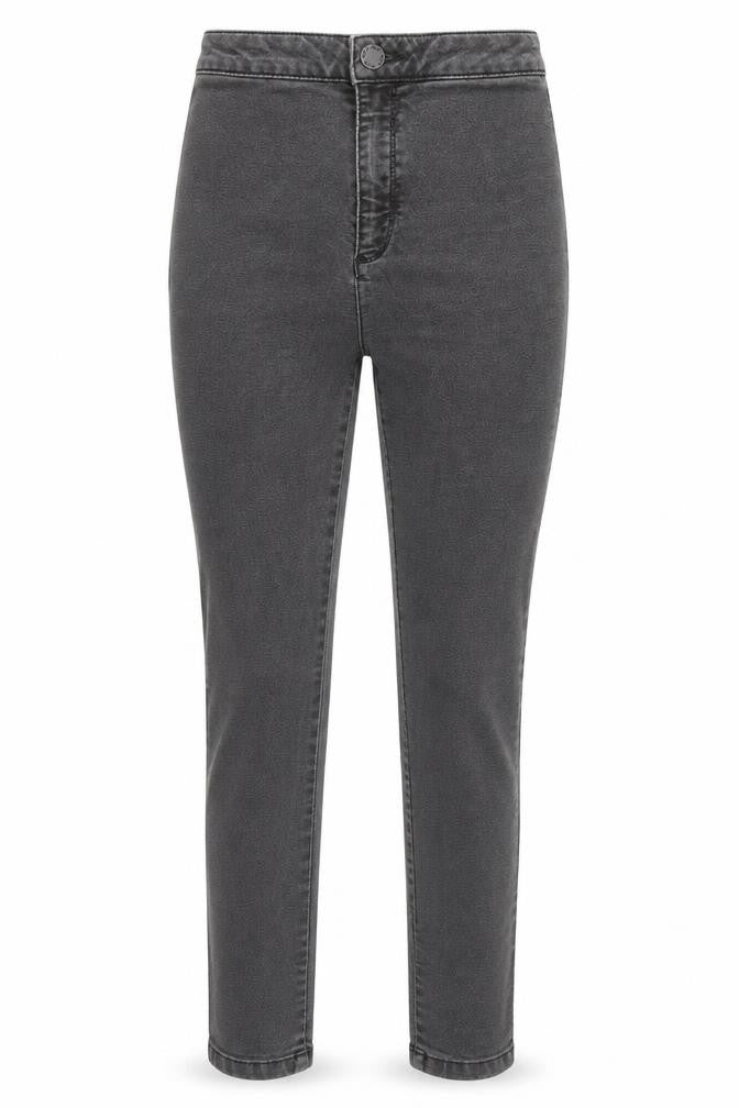 Miss Selfridge Womens Grey Cotton Skinny Jeans Size 8 L25 in Regular Zip