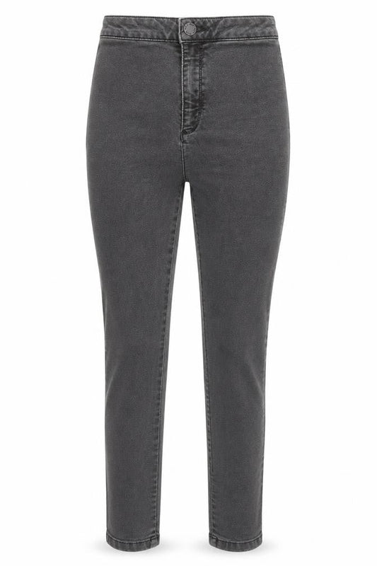 Miss Selfridge Womens Grey Cotton Skinny Jeans Size 8 L25 in Regular Zip
