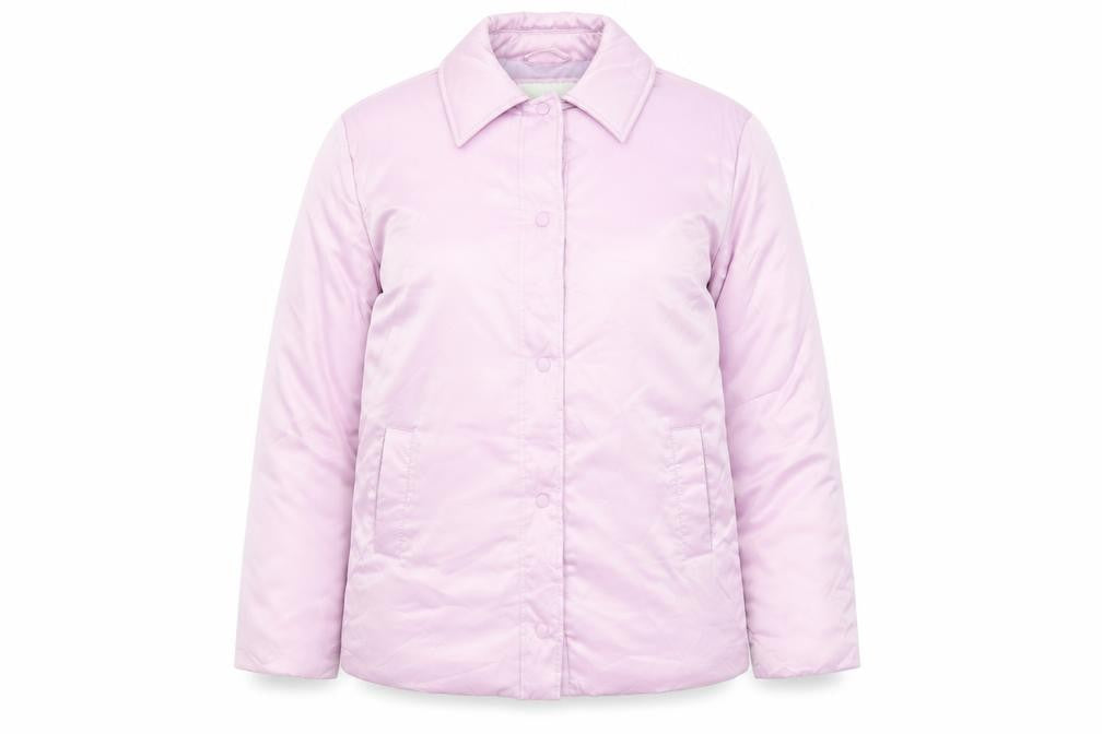 River Island Womens Pink Jacket Size S Snap