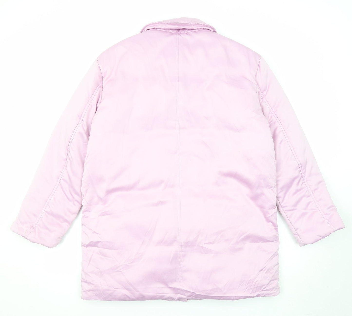 River Island Womens Pink Jacket Size S Snap