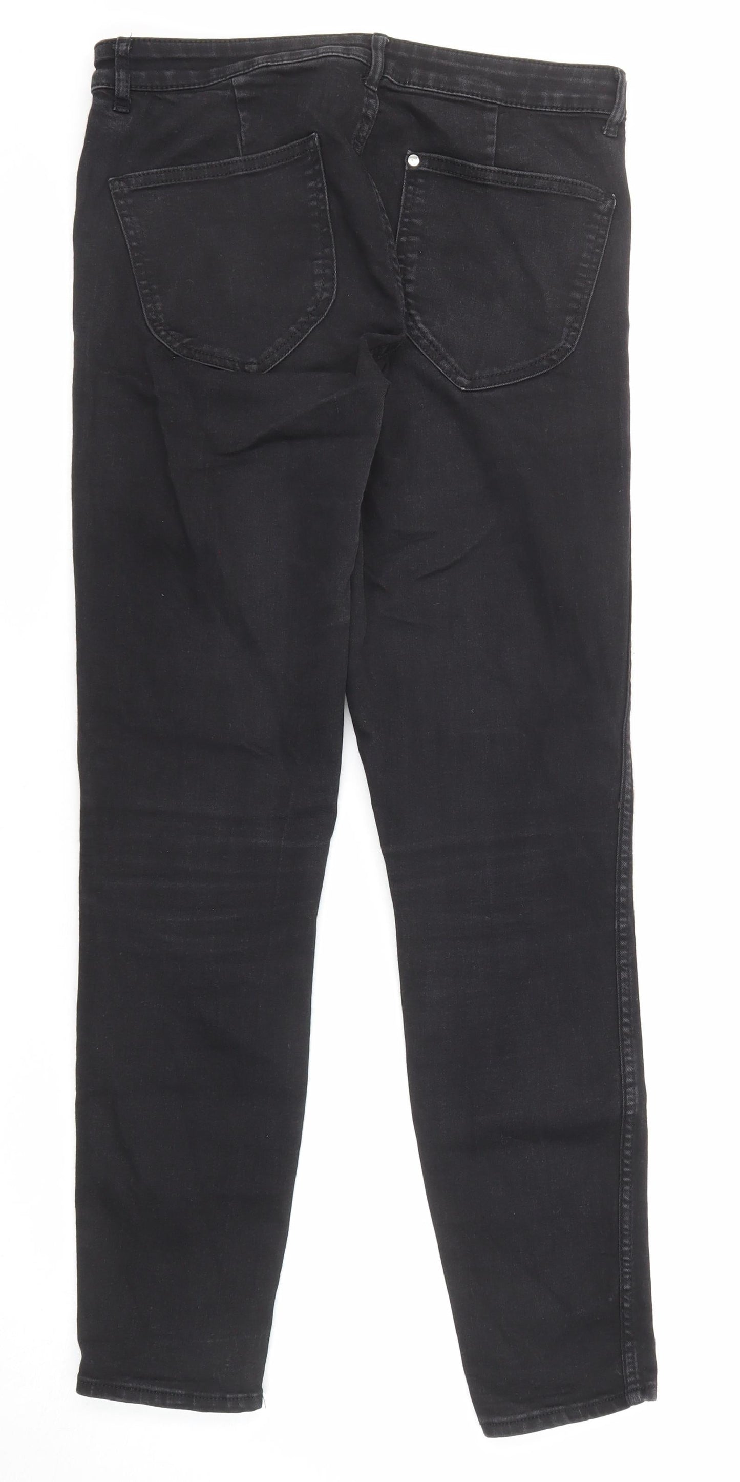H&M Womens Black Cotton Skinny Jeans Size 27 in L28 in Regular Zip