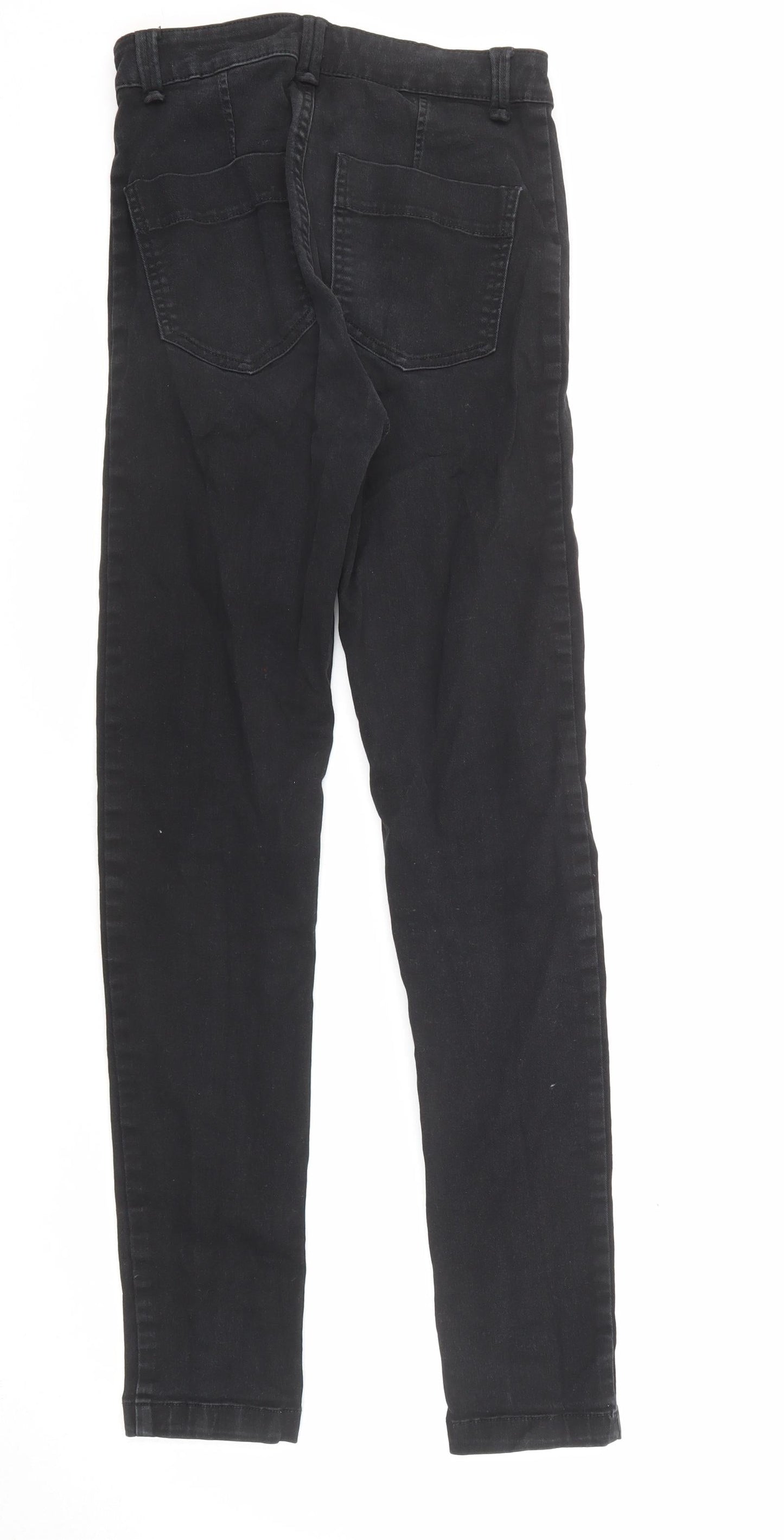 H&M Womens Black Cotton Skinny Jeans Size 8 L29 in Regular Zip