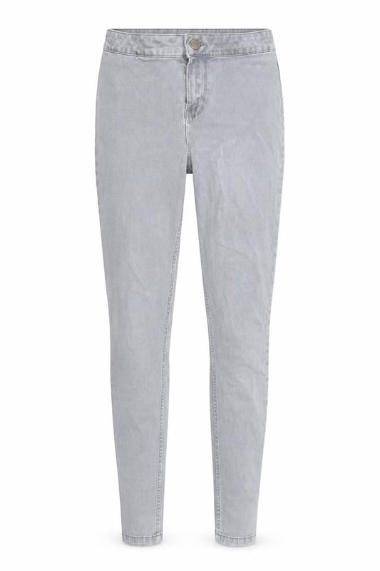 New Look Womens Grey Cotton Skinny Jeans Size 8 L28 in Regular Zip