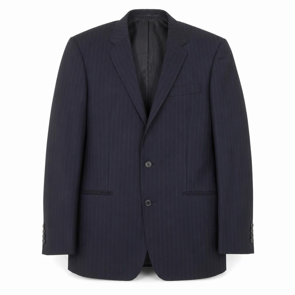 NEXT Mens Blue Striped Wool Jacket Suit Jacket Size 40 Regular