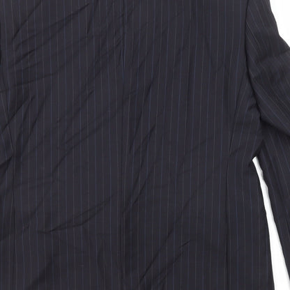 Next Mens Blue Striped Wool Jacket Suit Jacket Size 40 Regular