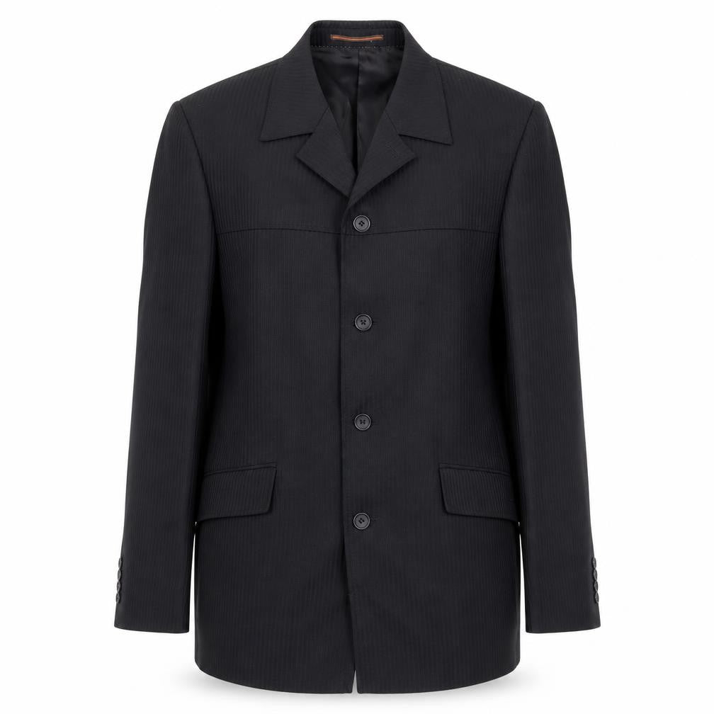 Topman Mens Black Polyester Jacket Suit Jacket Size 40 Regular