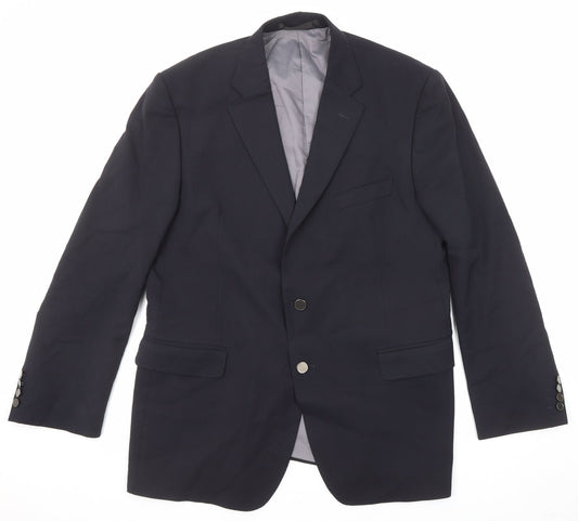 Marks and Spencer Mens Blue Polyester Jacket Suit Jacket Size 44 Regular