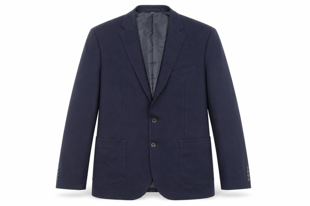 Marks & Spencer Mens Blue Polyamide Jacket Suit Jacket Size 42 Regular