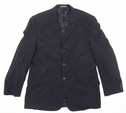 NEXT Mens Blue Wool Jacket Suit Jacket Size 40 Regular