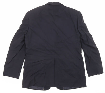 Next Mens Blue Wool Jacket Suit Jacket Size 40 Regular