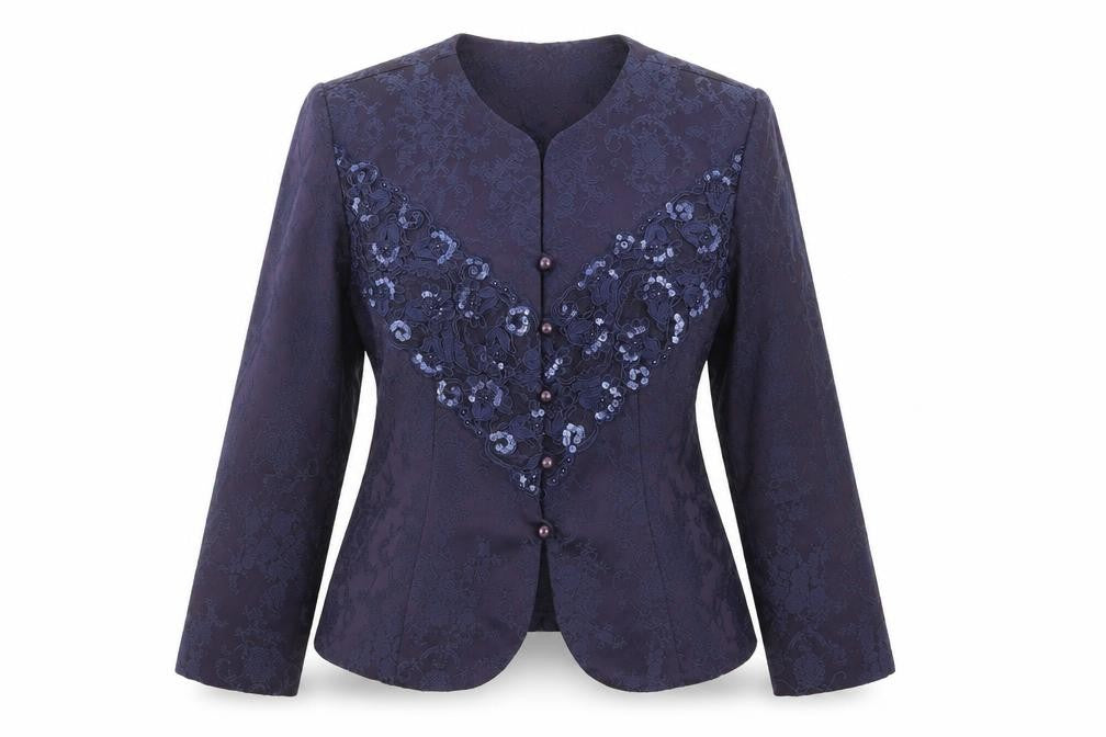 Nah Nah Womens Purple Jacket Size 10 Button - Lace Detail