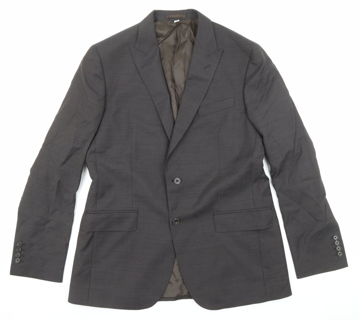 Marks and Spencer Mens Grey Wool Jacket Suit Jacket Size 42 Regular