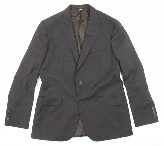 Marks and Spencer Mens Grey Wool Jacket Suit Jacket Size 42 Regular