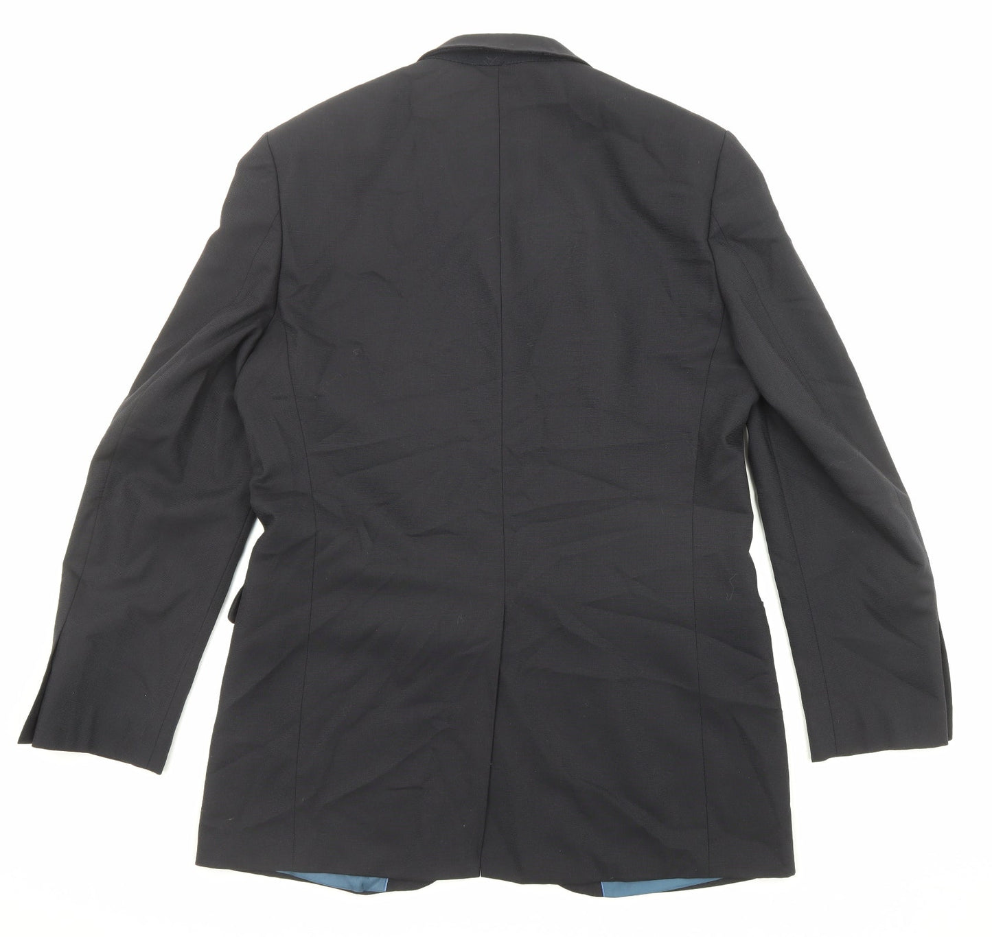 Marks and Spencer Mens Black Polyester Jacket Suit Jacket Size 40 Regular