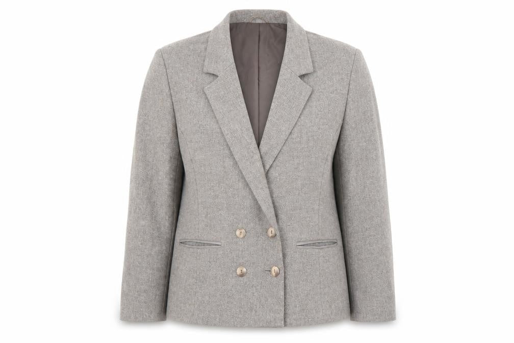 EWM Womens Beige Jacket Blazer Size 14 Button