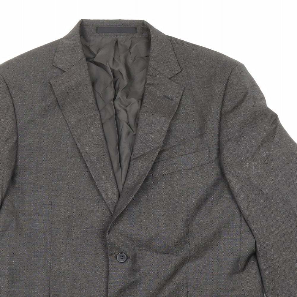 Marks and Spencer Mens Grey Wool Jacket Suit Jacket Size 42 Regular