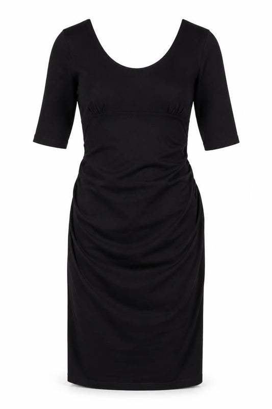 NEXT Womens Black Cotton Shift Size 10 Scoop Neck Pullover