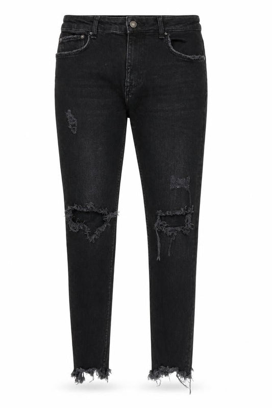 Bershka Womens Black Cotton Skinny Jeans Size 32 in L27 in Regular Zip