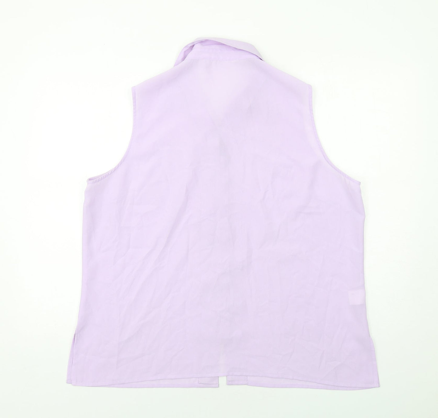 Isabelle Womens Purple Polyester Basic Button-Up Size 2XS Collared