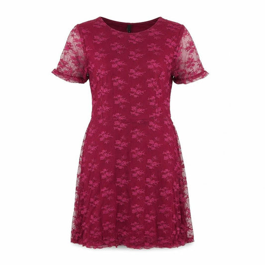 H&M Womens Pink Floral Polyamide Shift Size 10 Round Neck Pullover