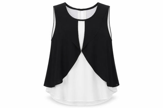 Zara Womens Black Polyester Basic Tank Size S Round Neck