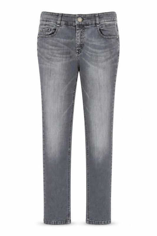 Atelier Gardeur Womens Grey Cotton Skinny Jeans Size 8 L31 in Slim Zip