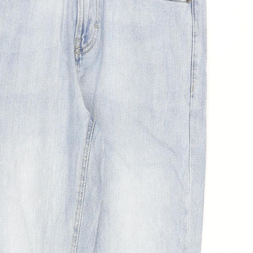 NEXT Mens Blue Cotton Straight Jeans Size 30 in L28 in Slim Zip