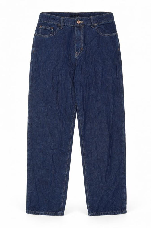 Wanama Womens Blue Cotton Straight Jeans Size 30 in L31 in Regular Zip