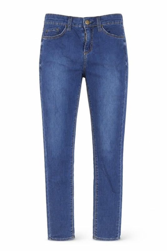Topshop Womens Blue Cotton Skinny Jeans Size 26 in L30 in Regular Zip