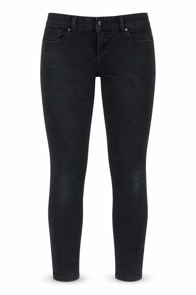 Next Womens Black Cotton Skinny Jeans Size 8 L29 in Regular Zip