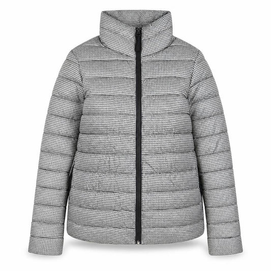 Springfield Womens Black Geometric Quilted Jacket Size S Zip
