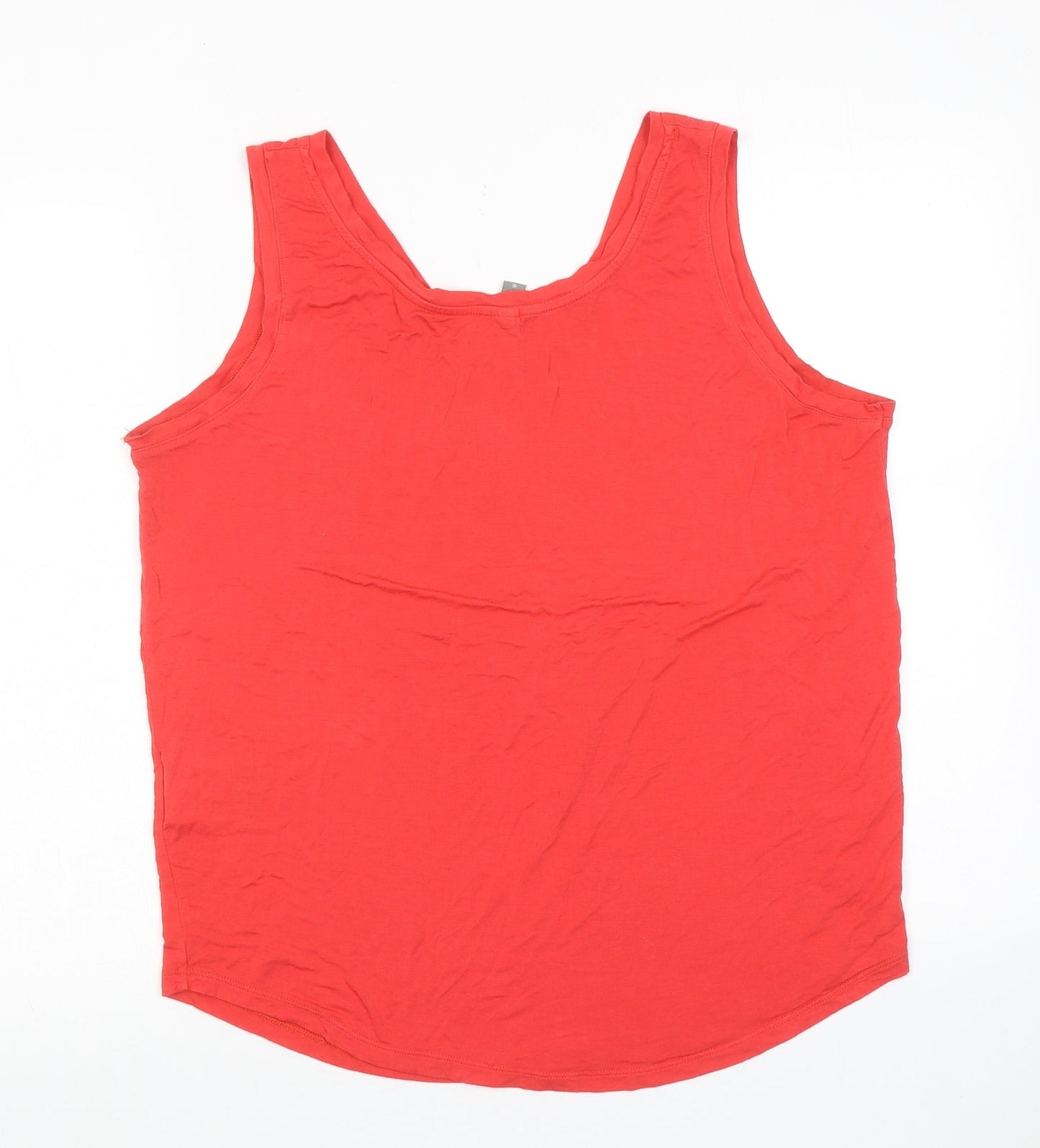 CULTURE Womens Pink Viscose Basic Tank Size XL V-Neck