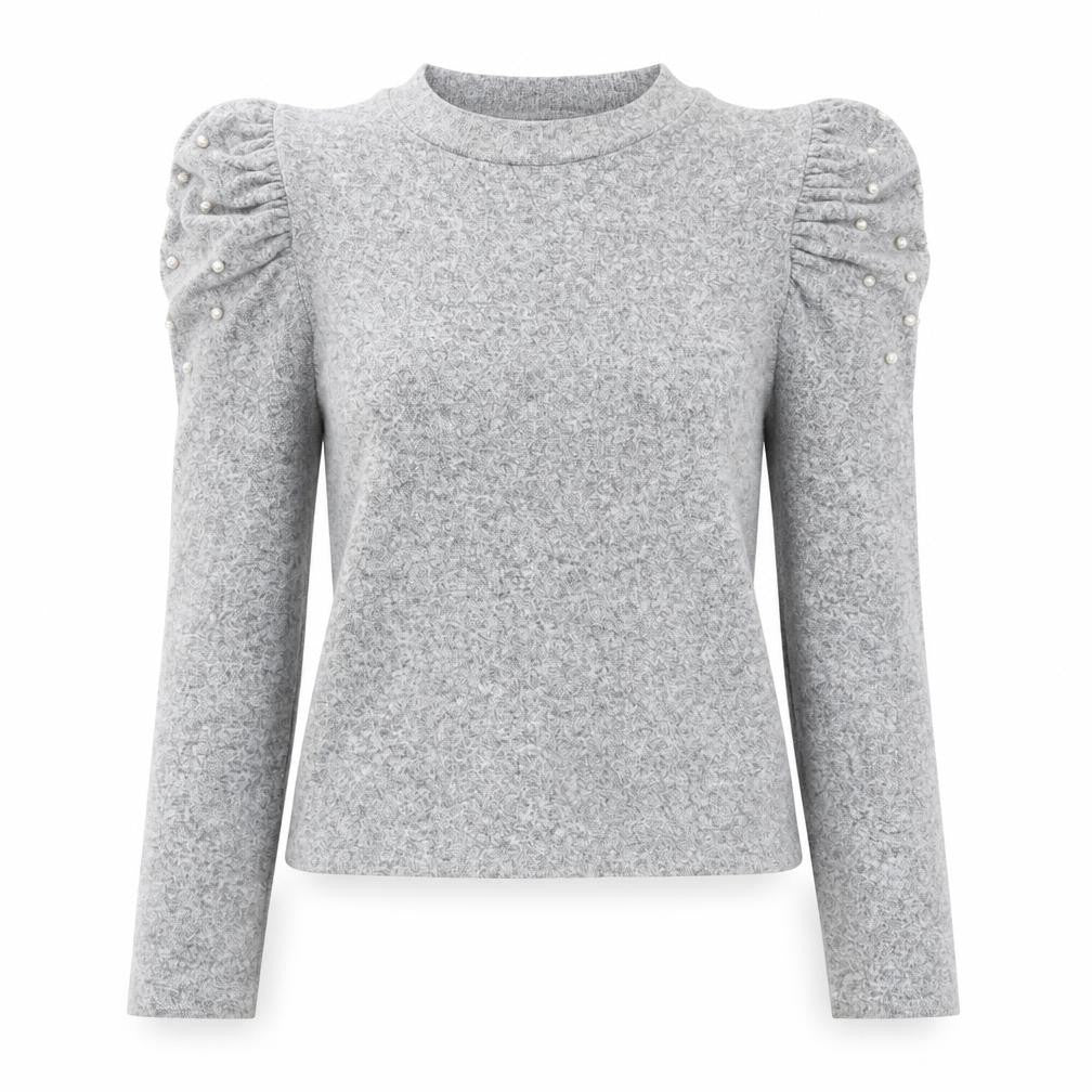 Zara Womens Grey Round Neck Polyester Pullover Jumper Size M
