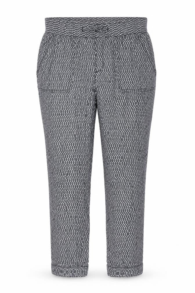 Gap Womens Blue Geometric Viscose Trousers Size S L23 in Regular Drawstring