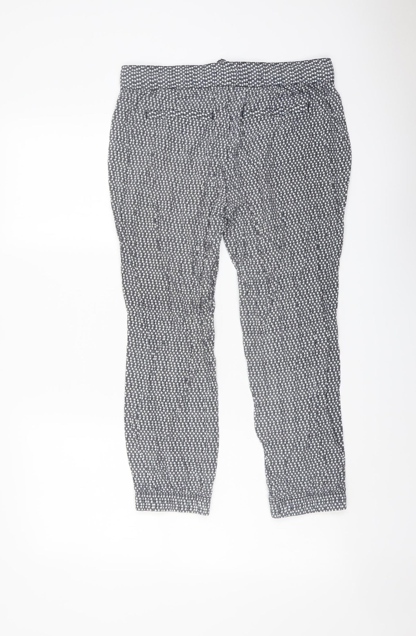 Gap Womens Blue Geometric Viscose Trousers Size S L23 in Regular Drawstring