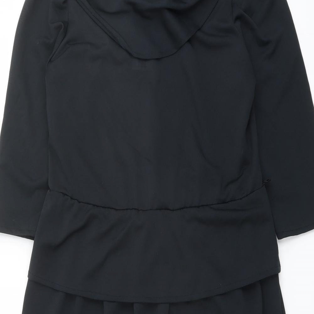 C&A Womens Black Polyester A-Line Size 12 Cowl Neck Pullover